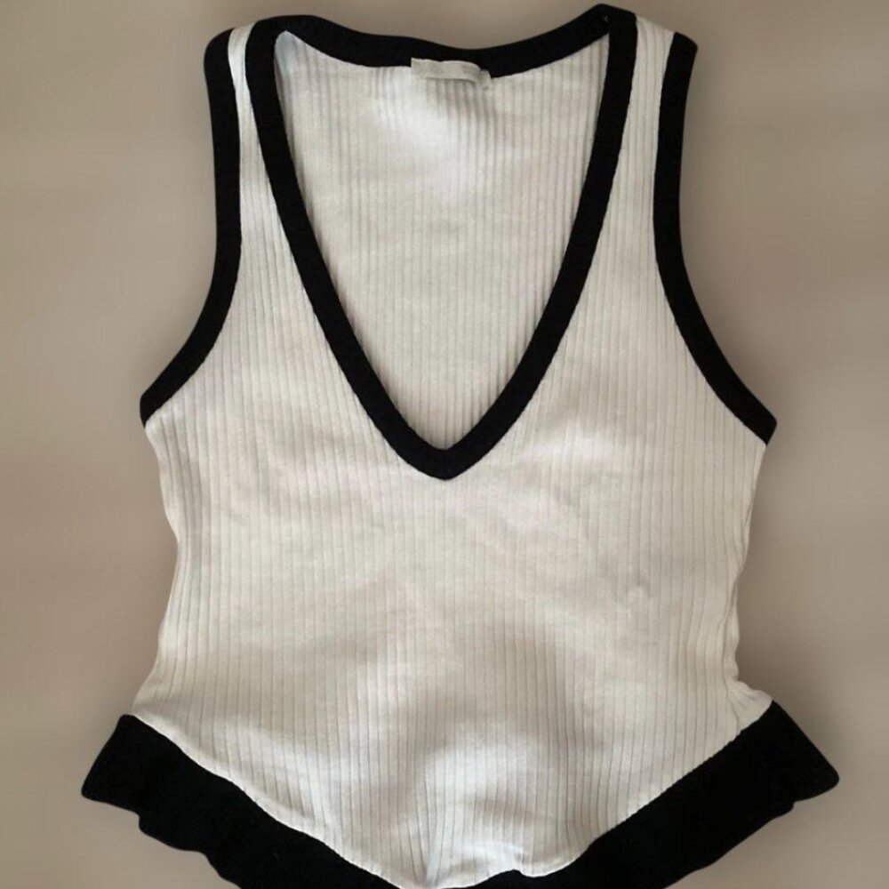 ZARA Ribbed Knit Peplum Tank – Size S – Never Worn - Picture 7 of 13
